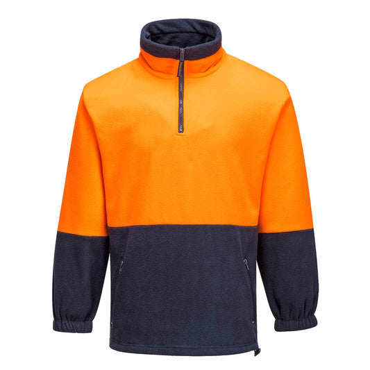 Hi-Vis 1/4 Zip Polar Fleece Pullover