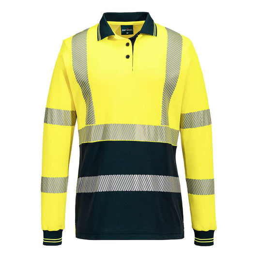 Women's Hi-Vis L/S Reflective Polo Shirt