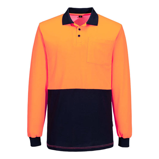 Hi-Vis Cotton Comfort L/S Polo Shirt