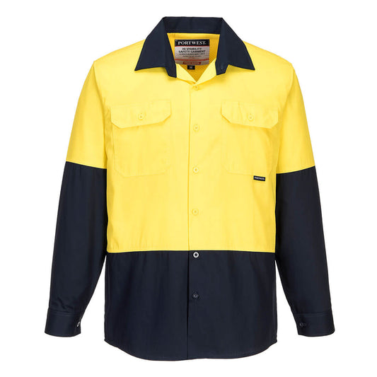 Hi-Vis Lightweight Cotton L/S Shirt