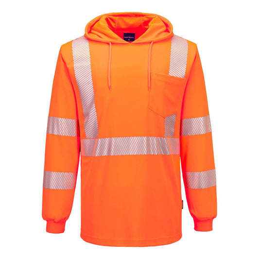 Hi-Vis Lightweight Hooded L/S T-Shirt