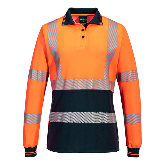 Women's Hi-Vis L/S Reflective Polo Shirt
