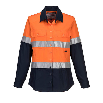 Women's Hi-Vis Lightweight Cotton Reflective L/S Shirt