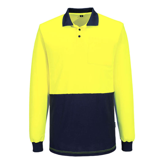 Hi-Vis Cotton Comfort L/S Polo Shirt