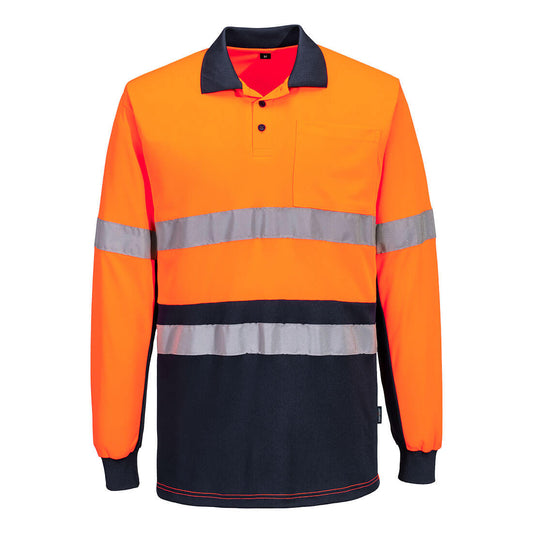 Hi-Vis L/S Reflective Polo Shirt
