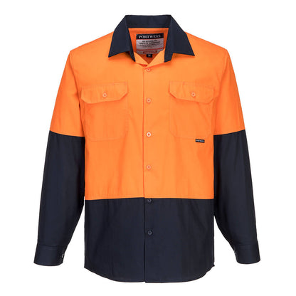 Hi-Vis Lightweight Cotton L/S Shirt